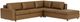 EQ3 Customizable Reva 3-Piece Leather Right-Arm Facing Sofa Sectional and Backless Chaise with Standard Arm-1