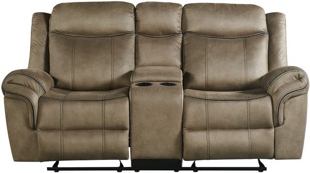 Elements International Sorrento Brown Power Reclining Loveseat-1