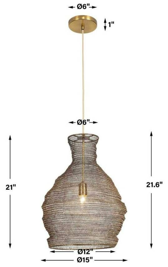 Uttermost® Murmur Antique Brass Pendant-2