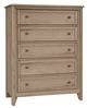 Vaughan-Bassett Woodbridge Shadow Gray 5-Drawer Chest-0