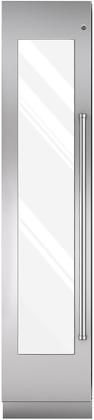 Sub-Zero® 18"  Stainless Steel Left Hinge Column Refrigerator  Glass Door Panel Kit with Pro Handle and Lock-0