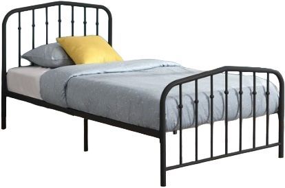 Milton Greens Stars Black Twin Arc Metal Platform Bed-0