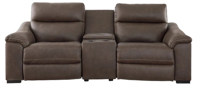 Signature Design by Ashley® Salvatore 3-Piece Chocolate Power Reclining Loveseat-0