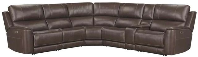 Parker House® Easton 6-Piece Steamboat Brown Power Reclining L-Shape Sectional-0