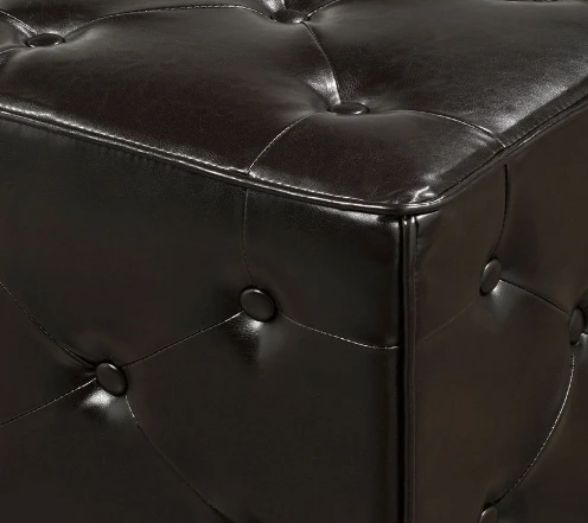 Brassex Inc. Espresso Ottoman-1