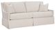 Fairfield® Customizable Kelly Skirted Sofa with Two Seat Cushion-0