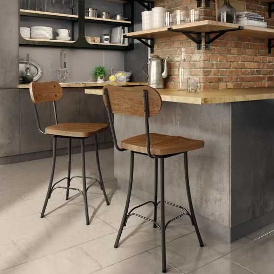 Amisco Customizable Bean Swivel Bar Stool-2