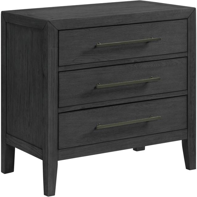Elements International Versailles Contemporary Black Nightstand-0