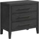 Elements International Versailles Contemporary Black Nightstand-0