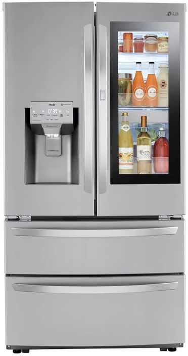 LG 36 in. 27.8 Cu. Ft. Print Proof Stainless Steel French Door Refrigerator-3
