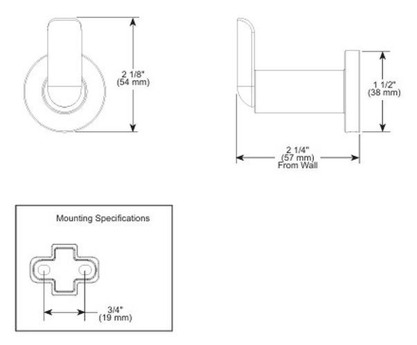 Brizo Roccesco™ Matte Black Single Robe Hook-2