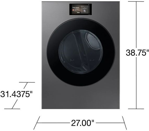 Samsung Bespoke AI 7.6 Cu. Ft. Dark Steel Front Load Gas Dryer with AI Home & AI Optimal Dry+-2