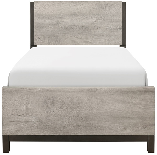 Homelegance® Zephyr Gray Twin Panel Bed-1