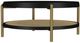 Coaster® Arini 2-Piece Black Occasional Table with Aged Brass Base Set-3