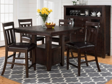 Jofran Inc. Kona Grove 5 Piece Pub Table and Stool Set-0