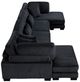 Homelegance® Traverse 4-Piece Black U-Shape Sectional with Reversible Chaise-2