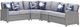 Signature Design by Ashley® Naples Beach 4-Piece Light Gray Fabric/Wicker Curved Outdoor Sectional-0