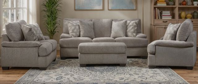 American Wholesale Furniture Vader 2-Piece Cement L-Shape Sectional-1