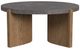 Flexsteel® Eclipse Gray Top Round Coffee Table with Brown Base-1