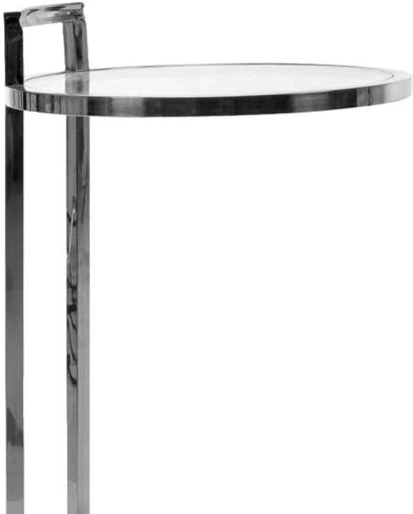 Decor-Rest® Furniture LTD Dara Glass Top Side Table with Chrome Base-1