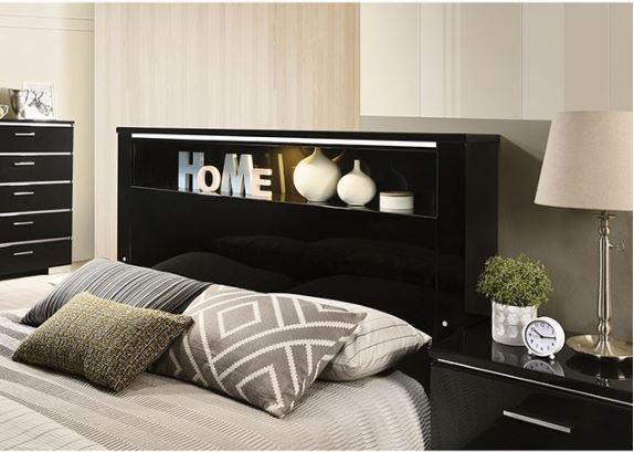 Furniture of America® Carlie Black Queen Bed-1
