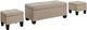 Elements International Ethan 3-Piece Natural Storage Ottoman Set-0