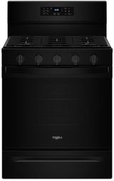 Whirlpool® 30" Black Freestanding Gas Range