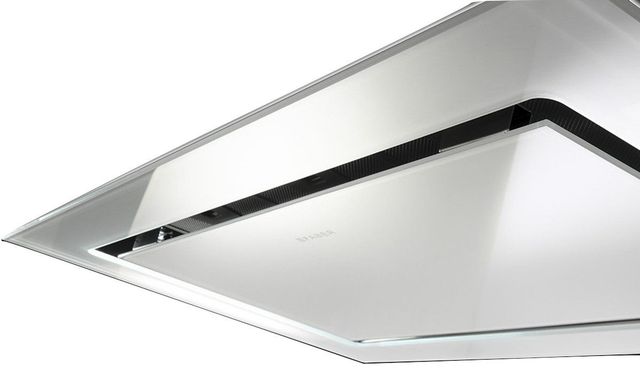 Faber Stratus Isola 36" White Glass Ceiling Mounted Range Hood-0