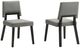 Armen Living Channell 6-Piece Black/Charcoal Upholstered Wood Dining Chair Set-5