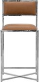 Modus Furniture Amalfi Cognac X-Base Counter Stool with Chrome Base-2