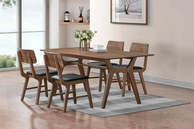 New Classic® Home Furnishings Thea 5-Piece Black/Walnut Dining Set-1
