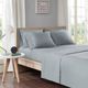 Olliix by Intelligent Design Grey Queen Microfiber Sheet Set with Side Storage Pockets-2