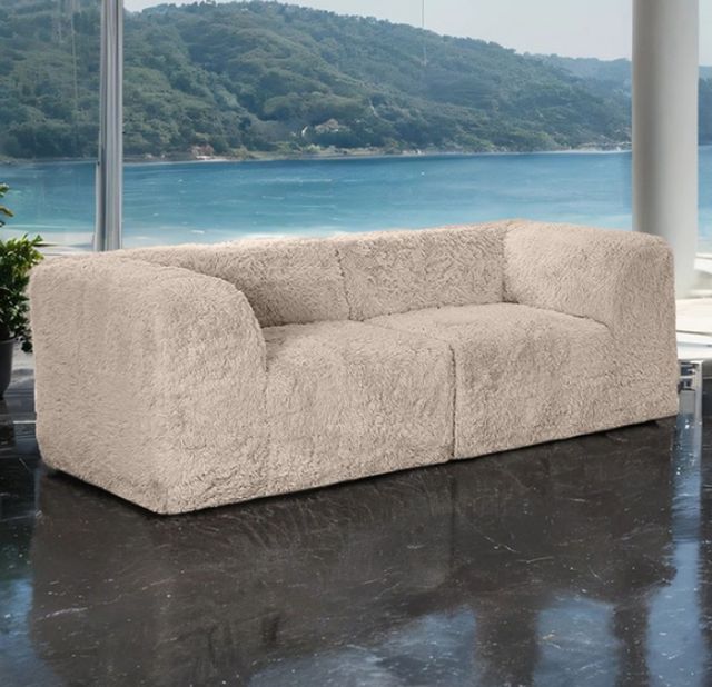 Furniture of America® Nappi Taupe Loveseat-1
