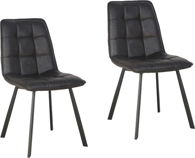 Dovetail Furniture Itzli 2-Piece Charcoal Dining Chair Set-0
