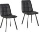 Dovetail Furniture Itzli 2-Piece Charcoal Dining Chair Set-0