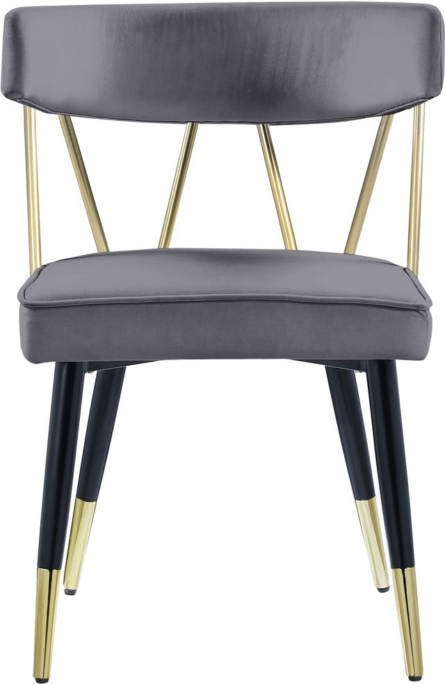 Meridian Furniture Rheingold Gray Velvet Dining Chair-1