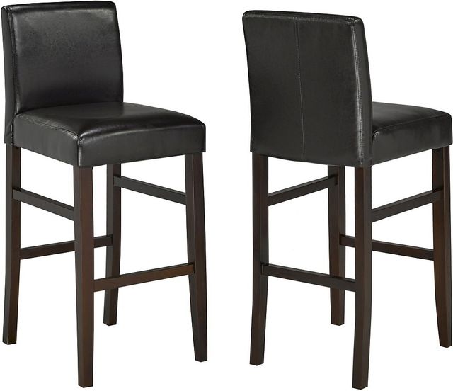 Brassex Inc. 2-Piece Brown/Espresso 24'' Counter Stool Set-2