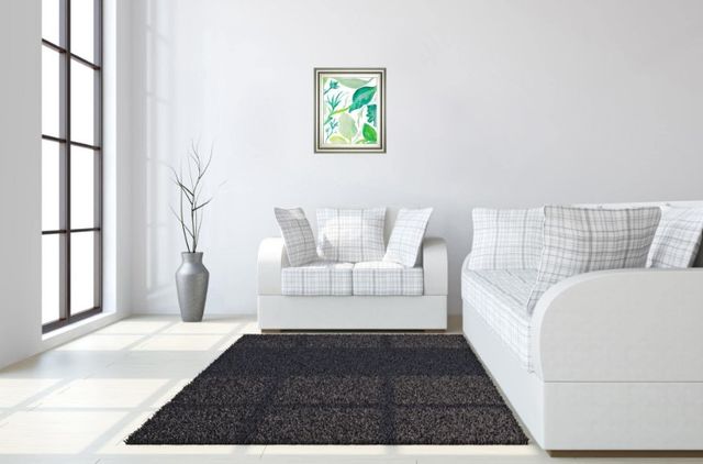 Classy Living Kat Papa Green Water Leaves Il 22" Wall Art-1