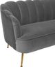 TOV Furniture Daisy Petite Grey Velvet Sofa-3