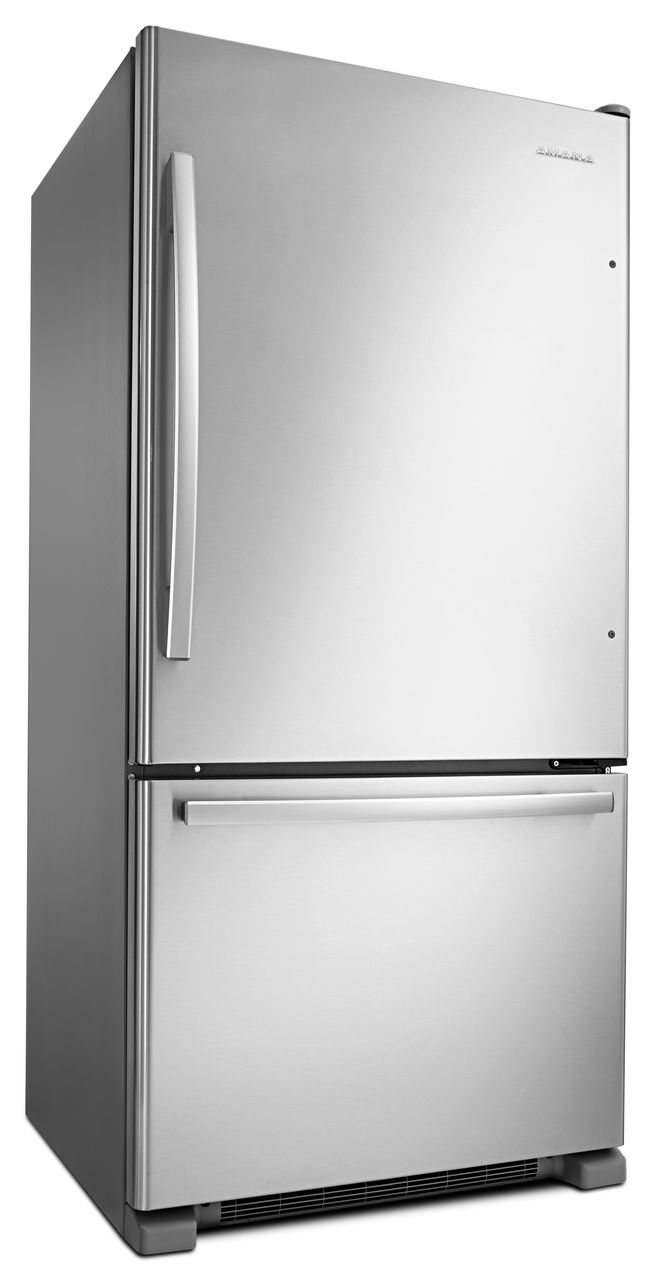 Amana 33 in. 22.1 Cu. Ft. Stainless Steel Bottom Freezer Refrigerator - Thumbnail 2
