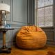 CordaRoy's® Original Cognac Faux Leather Full Bean Bag Chair-1