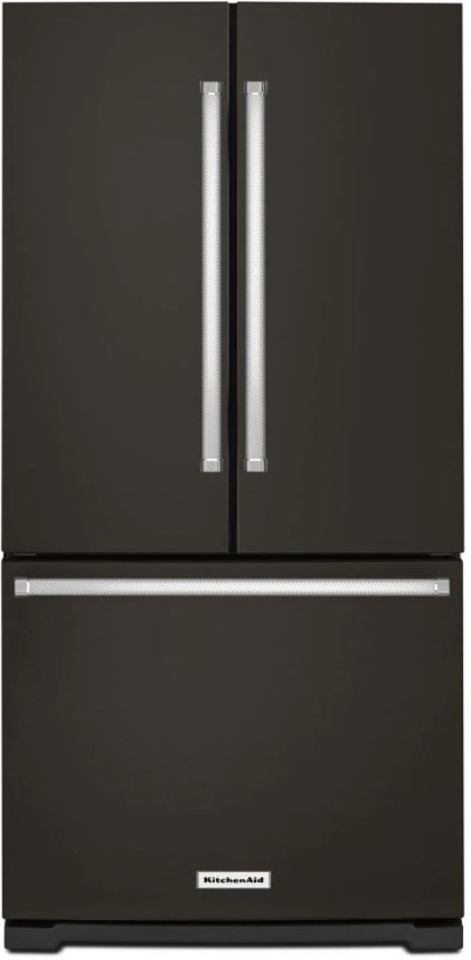 KitchenAid® 31" 19.7 Cu. Ft. Black Stainless Steel with PrintShield™ Finish French Door Refrigerator-0