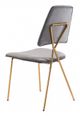 Zuo® Chloe Gray/Gold Dining Chair-3
