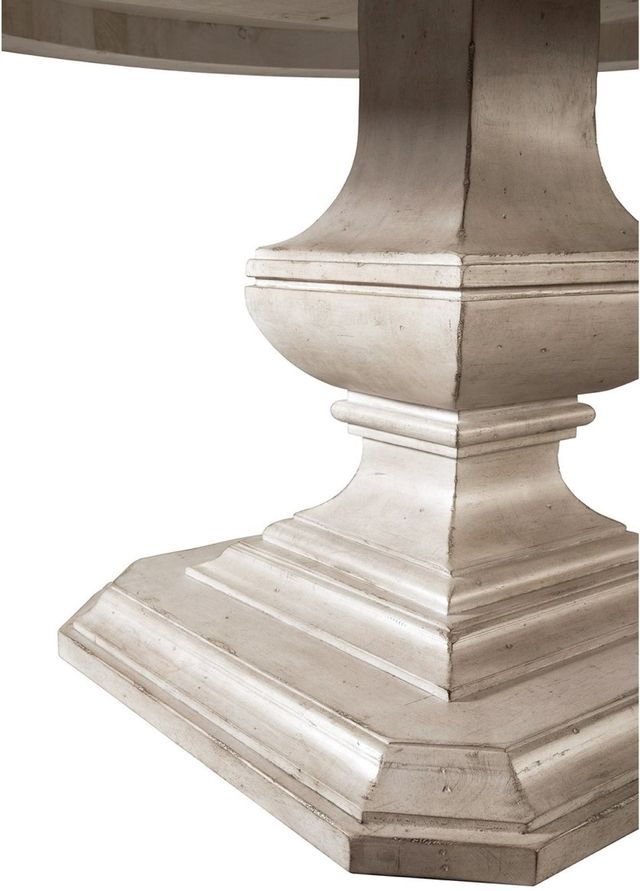 Riverside Furniture Elizabeth Antique Oak 54-inch Round Dining Table with Smokey White Base-3
