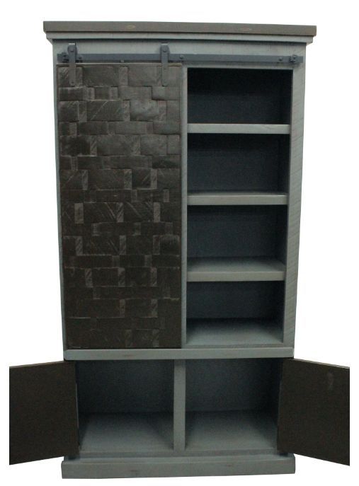 American Heartland Manufacturing Rustic Two-Tone Mosaic Winsome Pantry-3