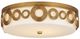 Currey & Company Gyges Brass/White Flush Mount-0