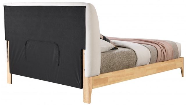 Meridian Furniture Ventura Cream/Natural King Upholstered Panel Bed-2