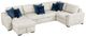 Homelegance® Isla 4-Piece Beige Sectional with Reversible Chaise-0