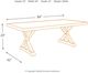 Signature Design by Ashley® Beachcroft Beige Outdoor Rectangular Dining Table with Umbrella Option-2