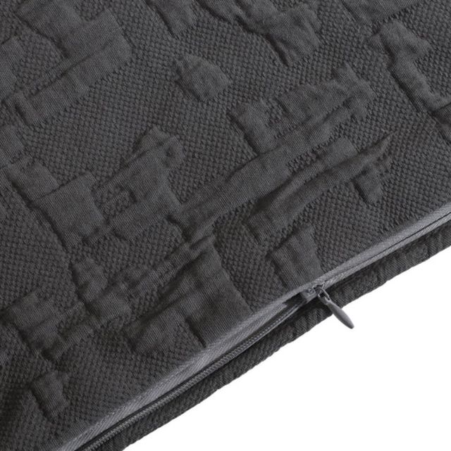 HiEnd Accents Porto Matelassé 3-Piece Charcoal Polyester King Comforter Set-3